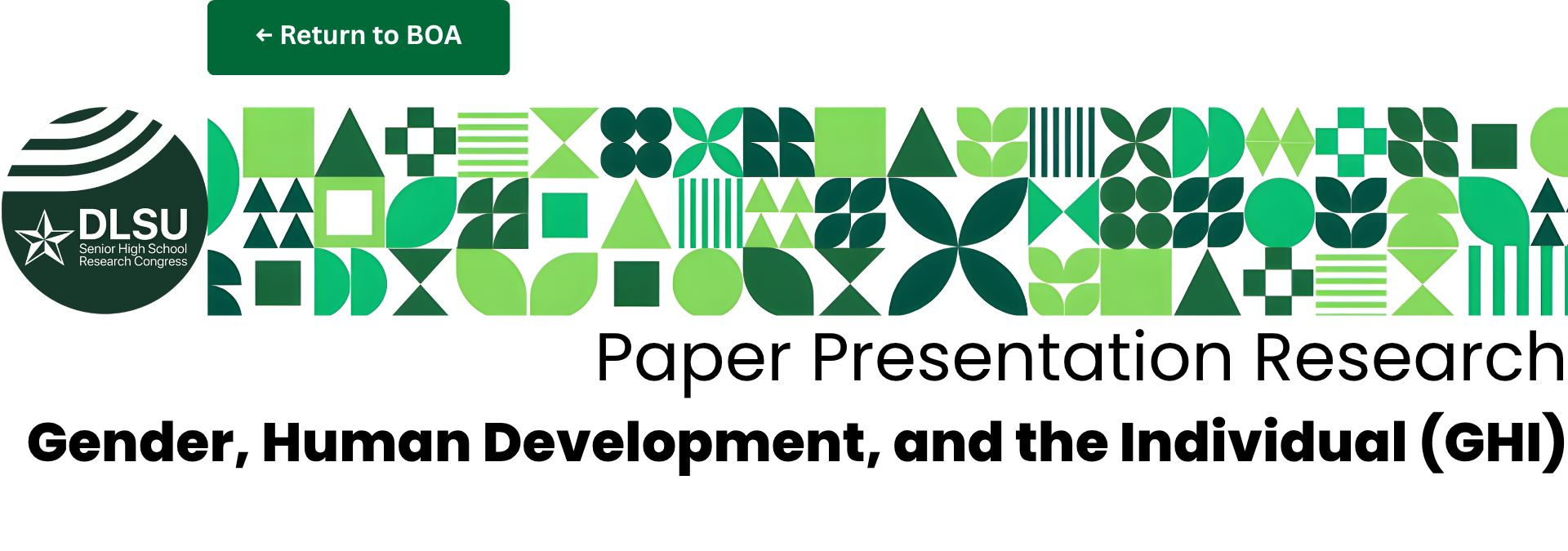 [Paper] Gender, Human Development, and the Individual (GHI)