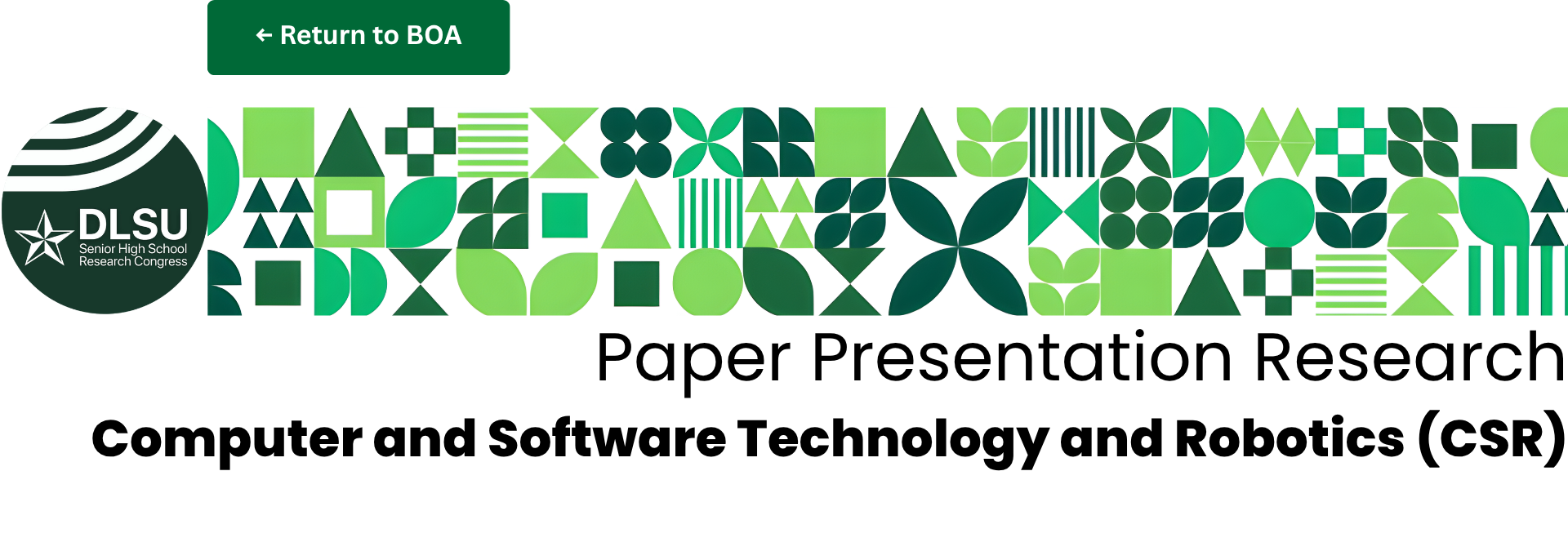 [Paper] Computer and Software Technology and Robotics (CSR)
