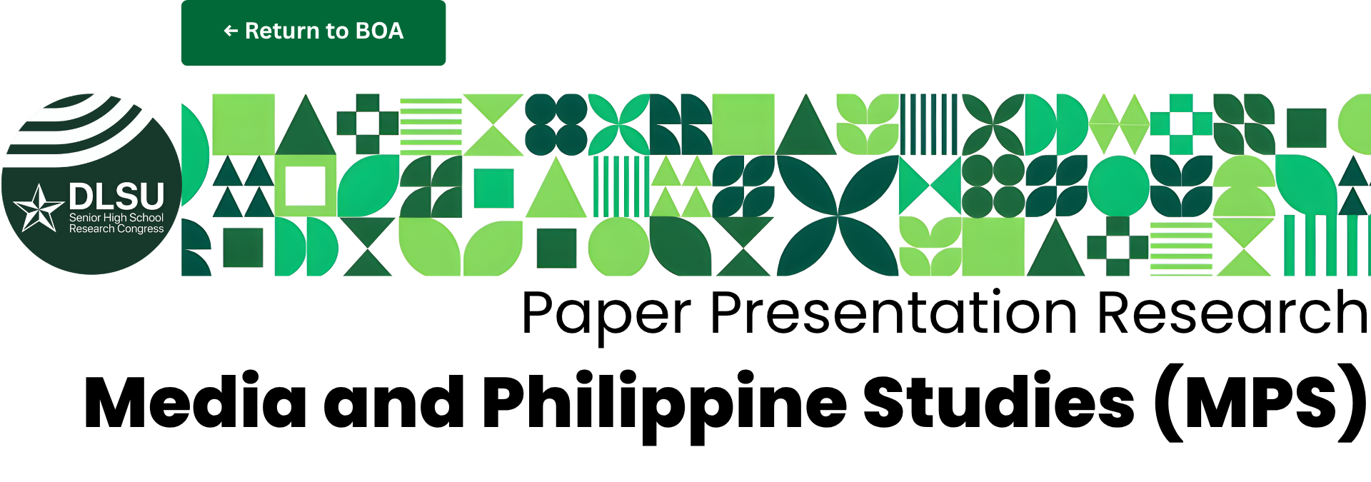 [Paper] Media and Philippine Studies (MPS)