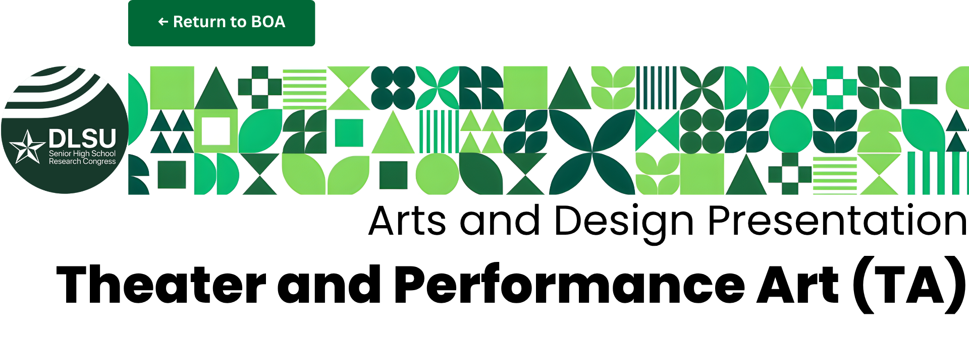 [Arts] Theater and  Performance Art (TA)