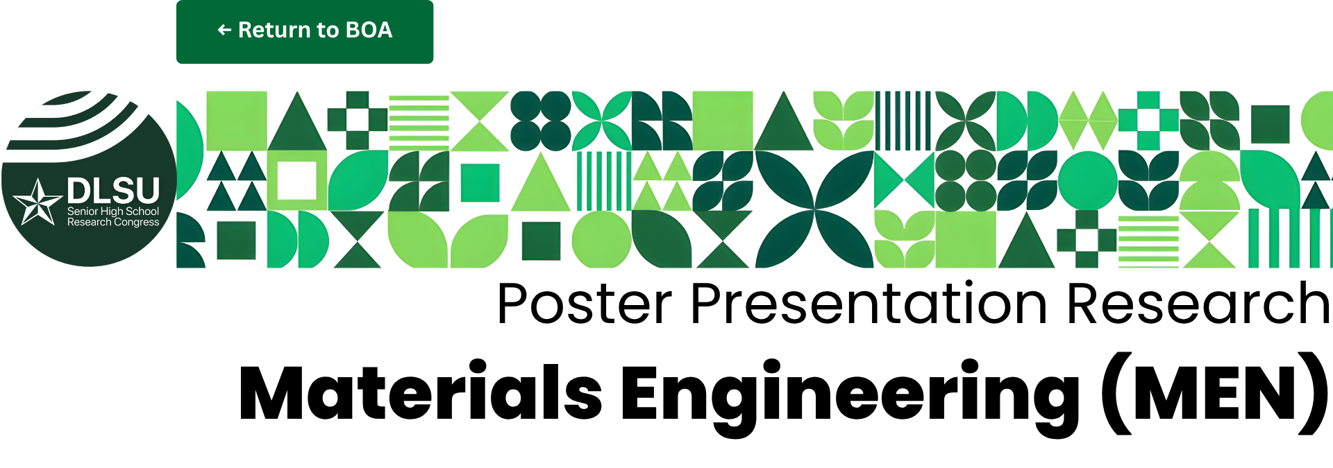 [Poster] Materials Engineering (MEN)